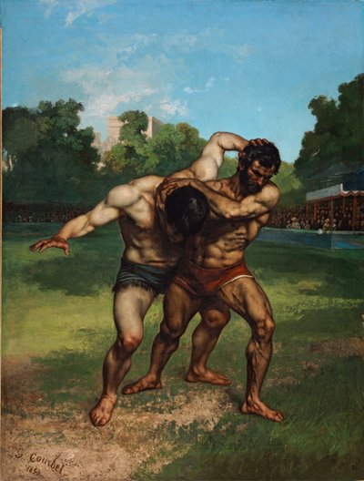 Zapaśnicy autorstwa Gustave Courbet