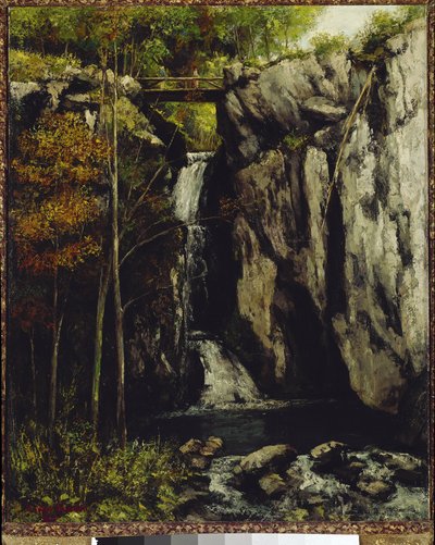 Upadek Gour de Conche, Myon (olej na płótnie) autorstwa Gustave Courbet
