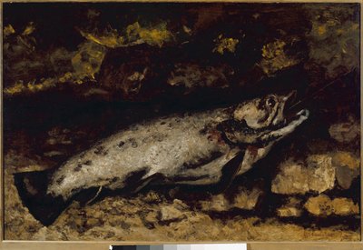 Pstrąg (olej na płótnie) autorstwa Gustave Courbet