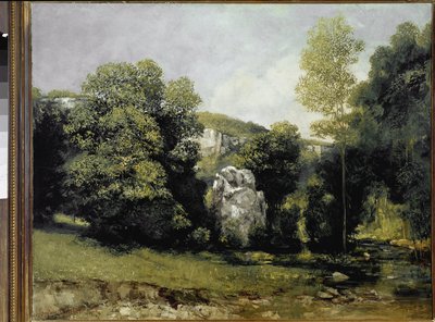 Widok na rzekę Breme (olej na płótnie) autorstwa Gustave Courbet