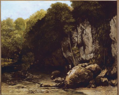 Widok stanowiska Le Puits-Noir w pobliżu Ornans w Doubs (olej na płótnie) autorstwa Gustave Courbet