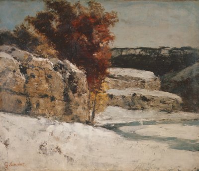Pejzaż zimowy, 1865-70 autorstwa Gustave Courbet