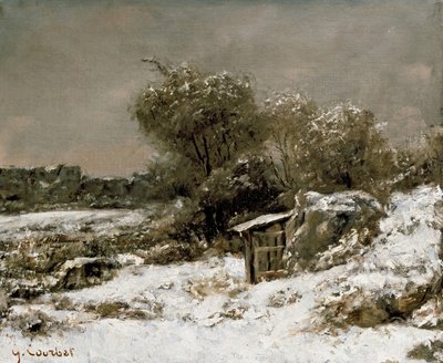 Scena zimowa, XIX w. autorstwa Gustave Courbet
