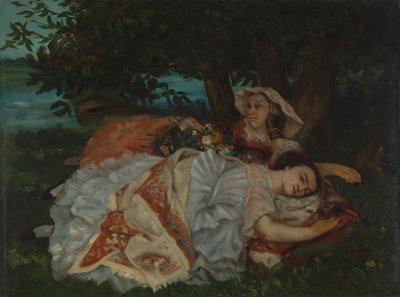 Panienki nad brzegiem Sekwany, przed 1857 r. autorstwa Gustave Courbet