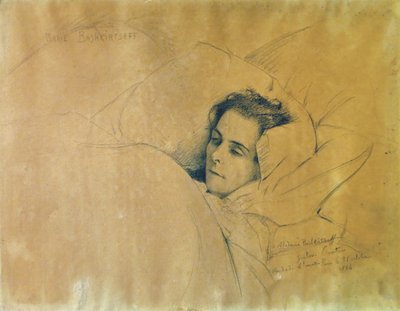 Śmierć Marii Konstantinovny Bashkirtseva 1858-1884, 1884. autorstwa Gustave Courtois
