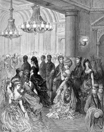 „Bal w dworku”, 1872. autorstwa Gustave Dore