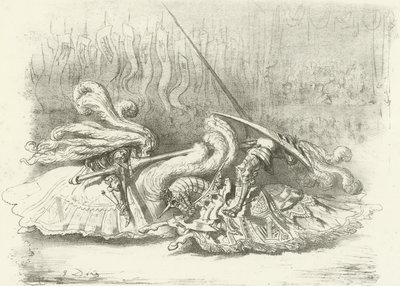 Turniej - Beauty the Prize AD1450 (grawiura) autorstwa Gustave Dore