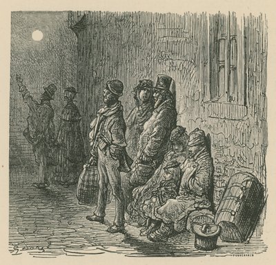 Scena z życia w Londynie autorstwa Gustave Dore
