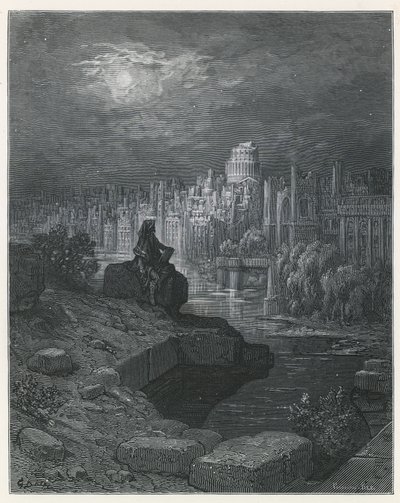 Podróżnik z Nowej Zelandii kontemplujący ruiny Londynu autorstwa Gustave Dore