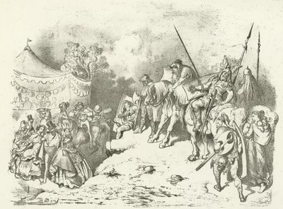 Starożytny Brytyjczyk kontemplujący strój swoich potomków (wklęsłodruk) autorstwa Gustave Dore