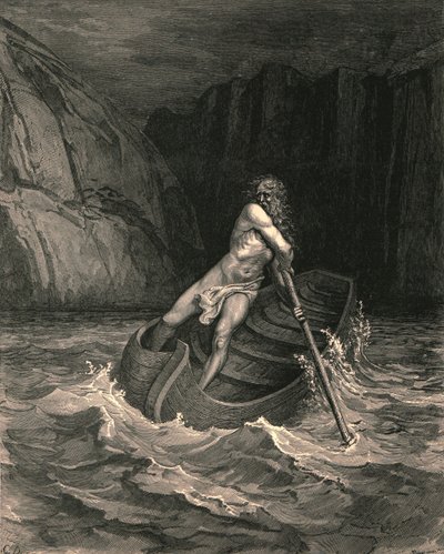 I oto! W kierunku nas w korze idzie staruszek, ok. 1890 r. autorstwa Gustave Dore