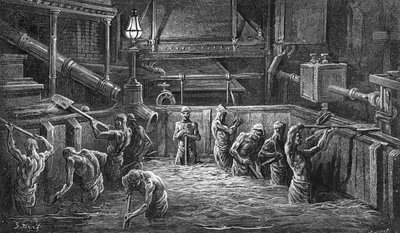 Brewers at Work, z „Londyn, pielgrzymka”, napisany przez Williama Blancharda Jerrolda (1826-84) i ryty przez J. Huyota, wyd. 1872 autorstwa Gustave Dore