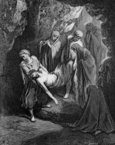Pogrzeb Jezusa autorstwa Gustave Dore