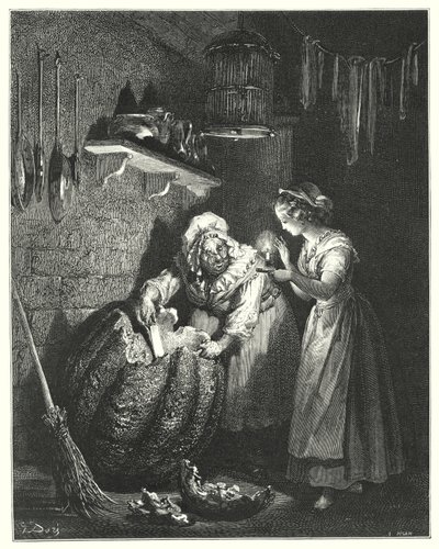 Centrillona; Kopciuszek (grawerunek) autorstwa Gustave Dore