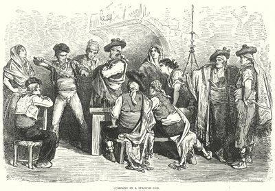 Firma w hiszpańskiej gospodzie (grawerunek) autorstwa Gustave Dore
