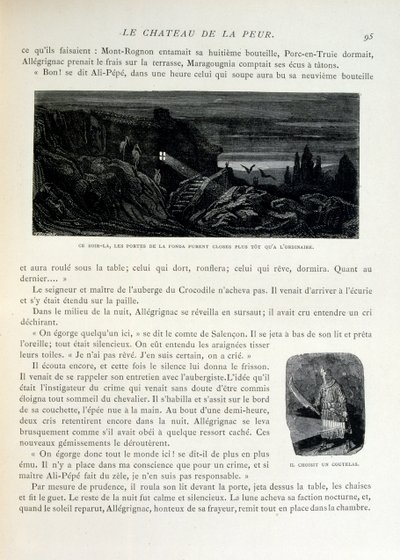 Croque-Mitaine; ilustracja z 1863 r., Gustave Dore (1832 – 1883); Francuski artysta, grafik, ilustrator. Croque-Mitaine (straszak) to złośliwa postać prezentowana dzieciom, aby je przestraszyć, a tym samym uczynić je mądrzejszymi. autorstwa Gustave Dore