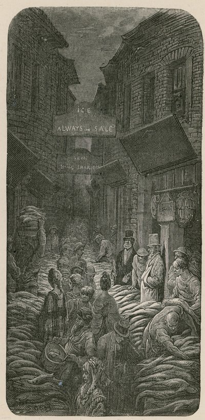 Dark Horse Lane, Billingsgate autorstwa Gustave Dore