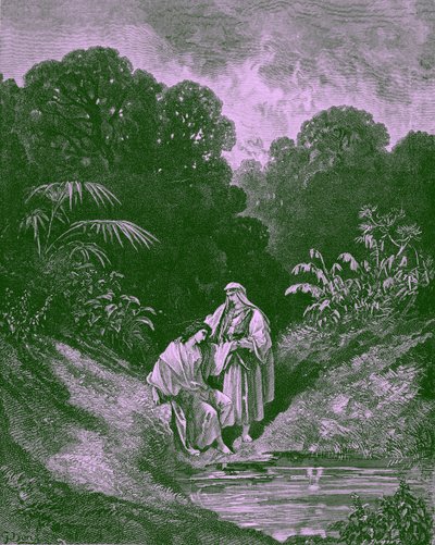 David i Jonathan — Gustave Doré-Biblia autorstwa Gustave Dore