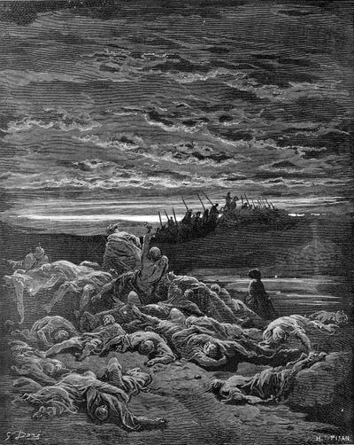 Śmierć Synów Jerubbaala - Biblia autorstwa Gustave Dore