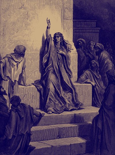 Pieśń triumfu Debory autorstwa Doré. - Biblia autorstwa Gustave Dore