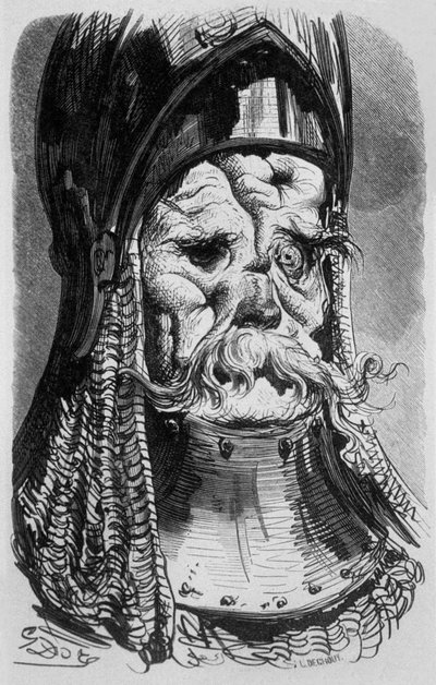 Drolatic Tales An Old Tropuat by Honore de Balzac drawing by Gustave Dore grave by Deghouny 1855 autorstwa Gustave Dore