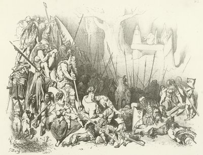Kult druidów — ofiara z ludzi (wklęsłość) autorstwa Gustave Dore