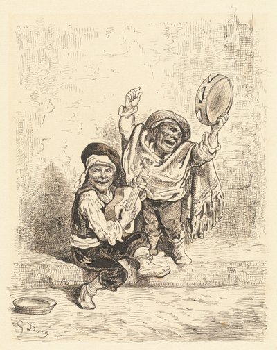Muzycy krasnoludów z Granady autorstwa Gustave Dore