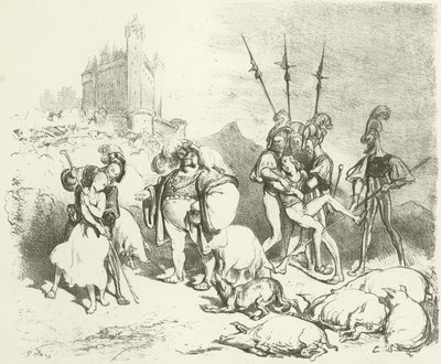 Użytkowanie feudalne (rycina) autorstwa Gustave Dore