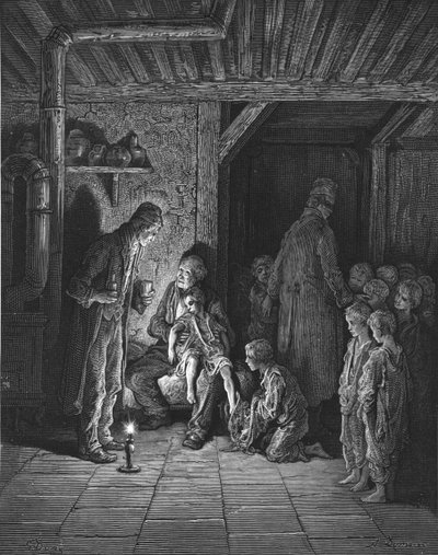„Znaleziony na ulicy”, 1872. autorstwa Gustave Dore