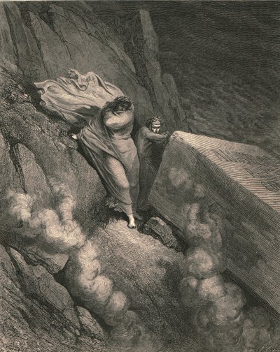 Z głębokiej otchłani, za pokrywą wielkiego pomnika staliśmy na emeryturze ok. 1890 r. autorstwa Gustave Dore