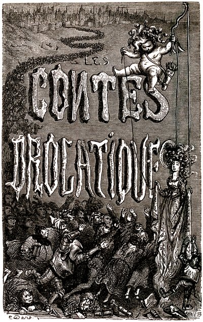 Frontyspis Opowieści Drolatycznych Honore de Balzac autorstwa Gustave Dore