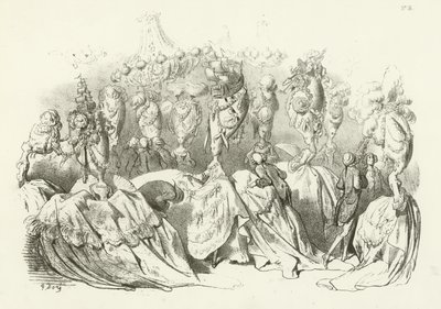 Nakrycia głowy za Ludwika XVI (grawiura) autorstwa Gustave Dore