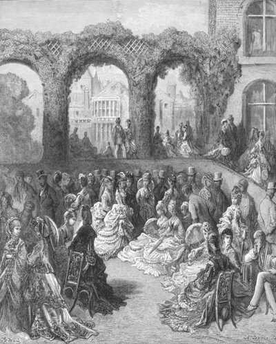 „Holland House – Garden Party”, 1872. autorstwa Gustave Dore