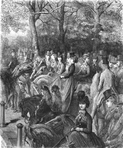 „Hyde Park Corner-The Row”, 1872. autorstwa Gustave Dore