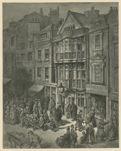 Ilustracja przedstawiająca Bishopsgate Street autorstwa Gustave Dore