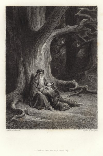 Ilustracja do Vivien autorstwa Alfreda Tennysona autorstwa Gustave Dore