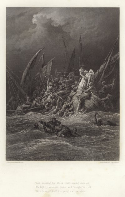 Ilustracja do Vivien autorstwa Alfreda Tennysona autorstwa Gustave Dore