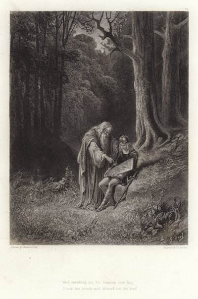 Ilustracja do Vivien autorstwa Alfreda Tennysona autorstwa Gustave Dore