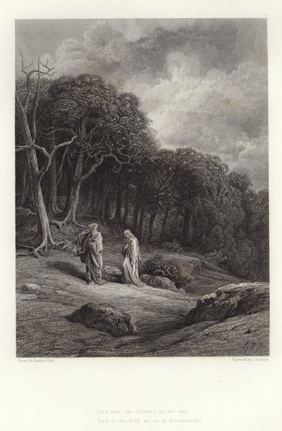 Ilustracja do Vivien autorstwa Alfreda Tennysona autorstwa Gustave Dore