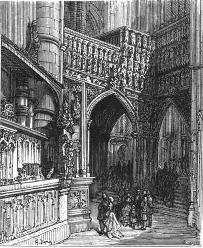 „W opactwie – Westminster”, 1872. autorstwa Gustave Dore