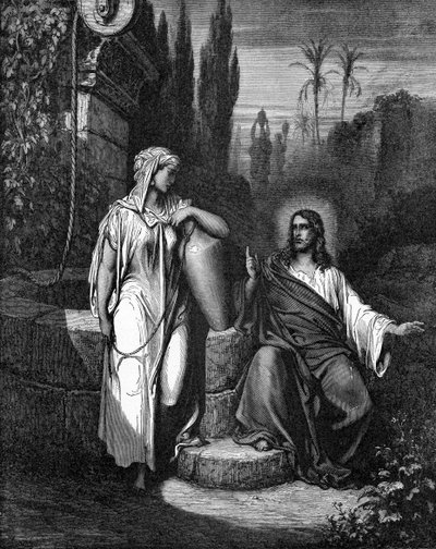Jezus i niewiasta Samarii autorstwa Gustave Dore