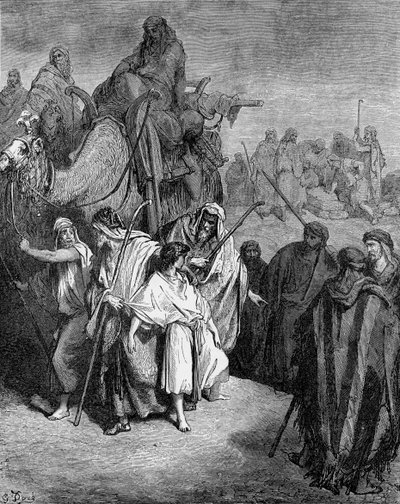 Józef sprzedany do Egiptu autorstwa Gustave Dore