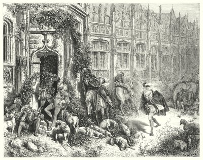 Śpiąca królewna; Śpiąca Królewna (grawerunek) autorstwa Gustave Dore