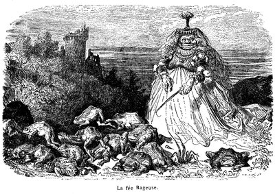 La fee Rageuse i jego stado ropuch: rycina Gustave
