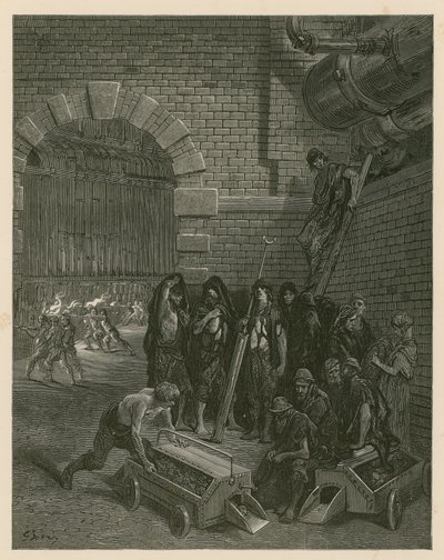 Gazownia Lambeth, Londyn autorstwa Gustave Dore