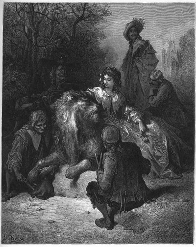 Zakochany lew - Zakochany lew - autorstwa Gustave Dore