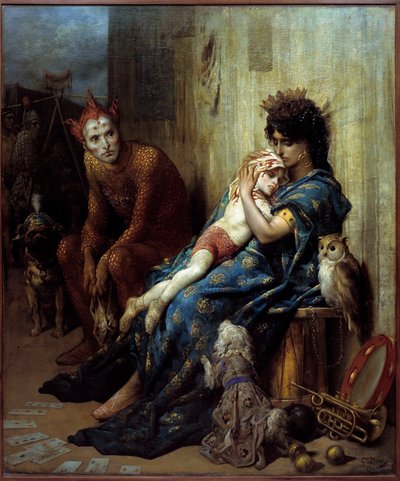 Les Saltimbanks Obraz Gustave Dore (1832-1883) autorstwa Gustave Dore