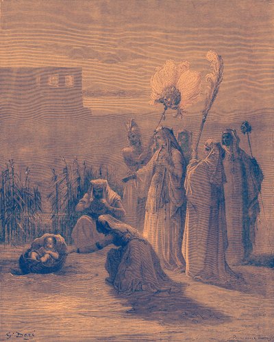Mojżesz w sitowiu autorstwa Gustave Dore