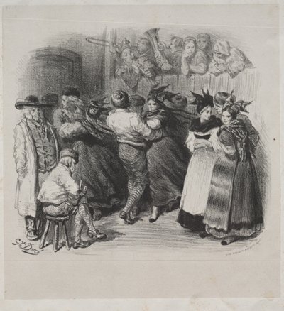 Dzieła muzyczne Ernesta Doré: Pamiątka Alzacji, Taniec alzacki - Strona tytułowa. autorstwa Gustave Dore