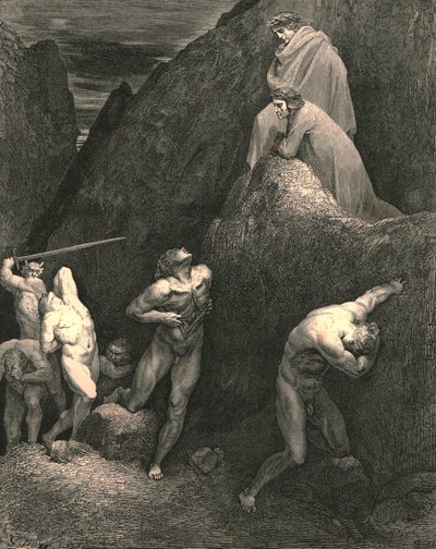 Teraz zaznacz, jak mnie rozrywam! oto! Jak jest zmasakrowany Mahomet!, c1890. autorstwa Gustave Dore